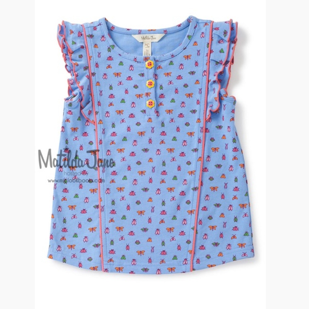 Matilda Jane “the voyager” top & “ride along” ruffle shorts set